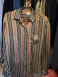 Burberry  striped silk shirt size 10