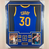 Stephen Curry Signed Jersey Framed JSA