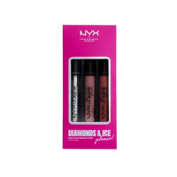 NYX PROFESSIONAL MAKEUP DIAMONDS & ICE GLOSSY LIP TRIO - BNIB