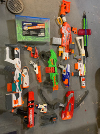 nerf guns and bullets 4 sale