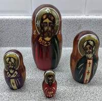 Russian Religious Nesting Figurines