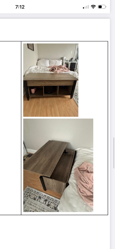 Table with bottom  shelf, View more