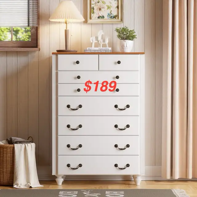 Beautiful 8 Drawer Dresser, heavy duty wardrobe  in Dressers & Wardrobes in Markham / York Region - Image 8