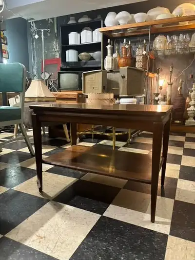 Set of Vintage Walnut Side Tables, View more