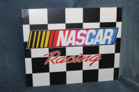 NASCAR Racing Checked Flag Pattern Metal Sign