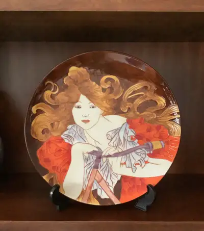 Benaya  “Bicyclette” Plate - approx 10 1/2 inches, View more
