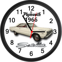 1966 Plymouth Satellite (White) Custom Wall Clock - Brand New