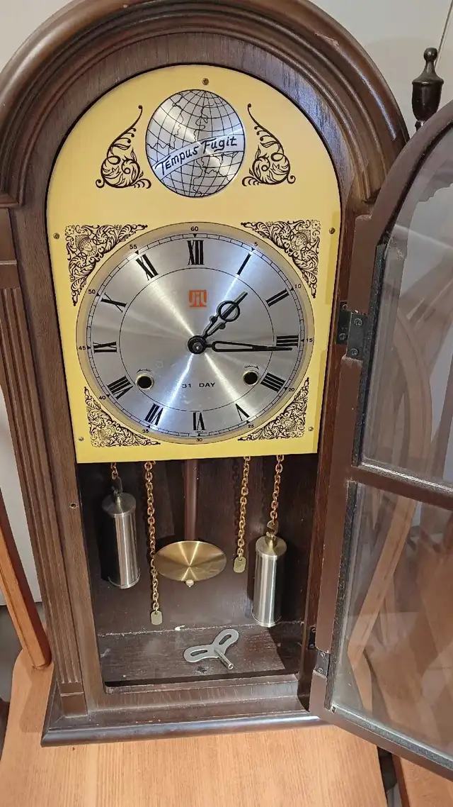 Vintage Tempus Fugit Pendulum Wall Clock in Home Décor & Accents in City of Toronto - Image 4