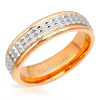 BRAND NEW SIZE 9 UNISEX TWO TONE STAINLESS STEEL BAND