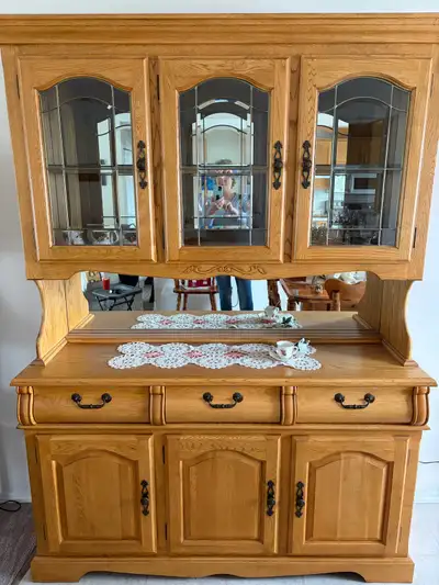 CHINA CABINET SOLID OAK, View more