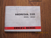 1970Honda CB 350 Owners Manual