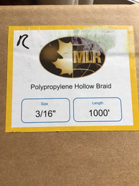 NEW Poloypropylene rope 1000’ unopened box