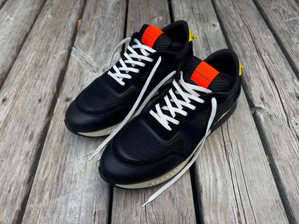 Givenchy, Givenchy Runner Sneaker Black Yellow Size 46