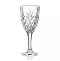Set of 4 stemmed crystal wine glasses
