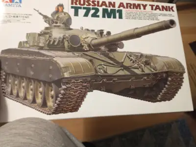TAMIYA 1/35 RUSSIAN ARMY TANK T72M1 model kit, View more