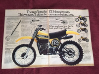 1977 Yamaha YZ Monocrossers 2-Page Original Ad