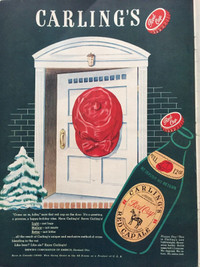 1947 Carling’s Red Cap Original Ad