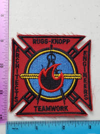 Rugg-knopp architects engineers teamwork fire patch badge