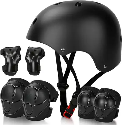 NEW Kids Bike Helmet Set Adjustable Helmet - Black, View more