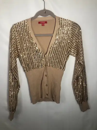 Women’s or Girls Gold Sequins Top. GUESS. XS, View more