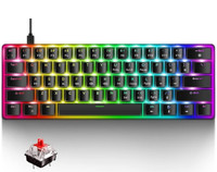 New NT61 60% Mechanical Gaming Keyboard PBT Pudding keycaps 61ke
