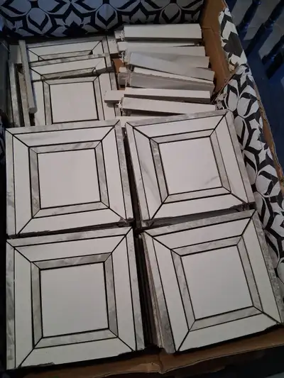 Porcelain tile pieces, View more
