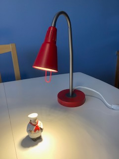Red IKEA KVart desk lamp 1990s., View more