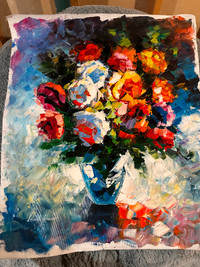 Leonid Afremov Original Oil Rose Painting 2019
