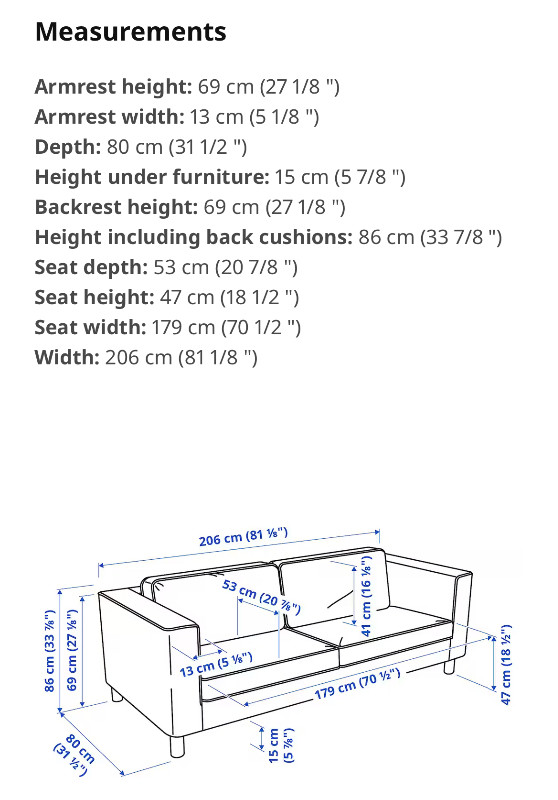 Three Seat Sofa in Couches & Futons in Bedford - Image 4