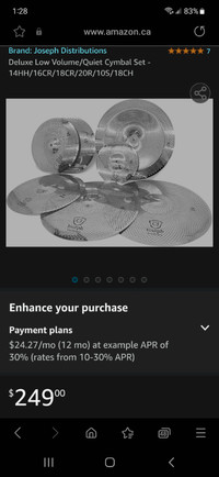 Low Volume Cymbal Set