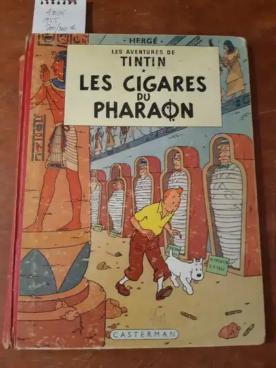 Tintin Bandes dessinées BD Les cigares du pharaon 4B15 1955 , View more