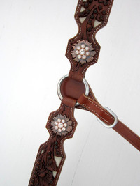 Hair-on filigree breast collar/headstall set