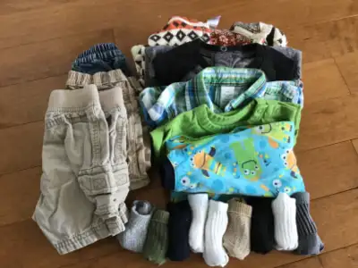 8 +9 PIECE GEORGE BRAND SIZE 12 M CLOTHING JEAN DENIM LEVI & SET, View more