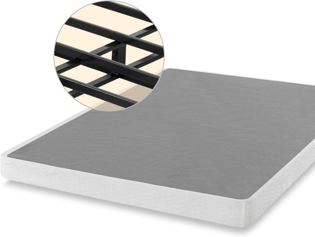 5 Inch Metal Smart Box Spring / Mattress Foundation / Strong Met in Beds & Mattresses in City of Toronto - Image 4