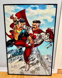 Framed 2' x 3' Omni-Man and Invincible Poster