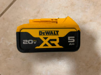 DEWALT 20 VOLT 5Ah XR BATTERY - Sells $209. 1.5 year warranty