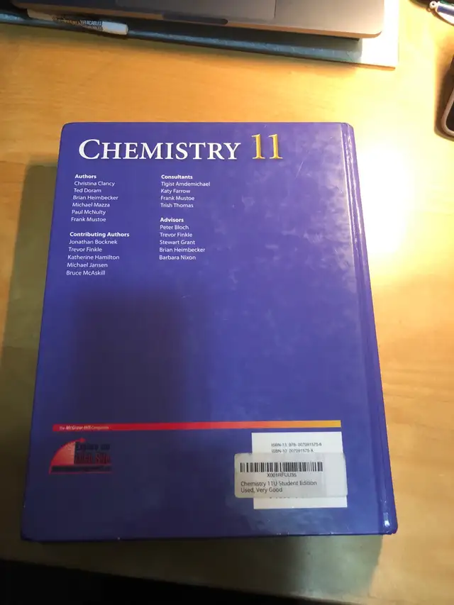 McGraw Hill Ryerson Chemistry 11 in Textbooks in Ottawa - Image 3