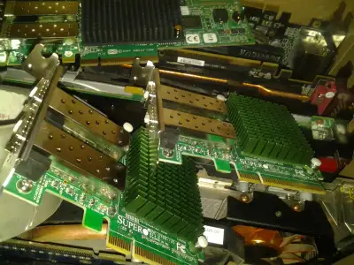 dual 10g pci and pcie cards sfp+ hundreds of pcie sas sata scsi, View more