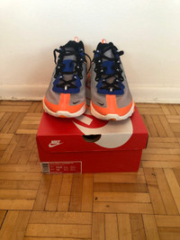 NICE Nike React Element 87 Thunder Blue Total Orange Knicks Shoe