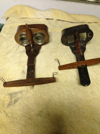 2 ANTIQUE STEREOSCOPES VERY RARE VERSIONS 1890S - PARKER PICKERS