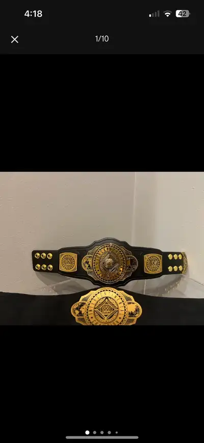New wwe intercontinental championship title Belt wity bag -hulk and macho figure with accessories -w...