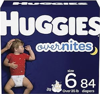 NEW Huggies Overnites Nighttime Baby Diapers, Size 6, 84 Ct