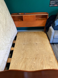  1950s solid wood bed 