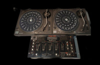 Technics 1200s Turntables and DJ Mixer Complete Setup