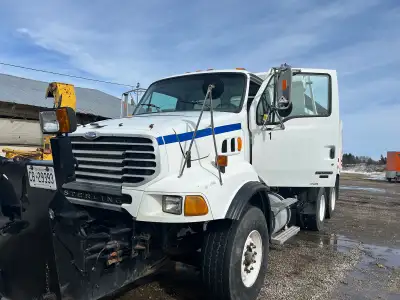 Mercedes powered Sterling tandem dump truck with Front PTO. Previous owner removed plow, wing and sa...