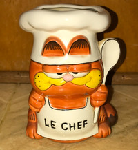 Garfield Le Chef Ceramic Kitchen Utensil Holder Vintage 80's