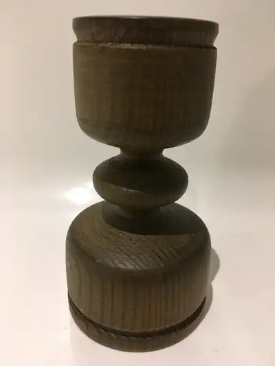 CHANDELIER EN BOIS RÉTRO VINTAGE WOODEN CANDLESTICK FINLANDE, View more
