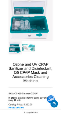 CPAP Cleaner Q5. New in box.