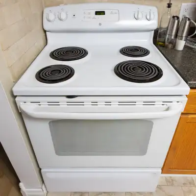 GE 30” White Range – Great Condition, Ready to Use, View more