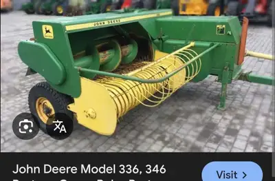 In search of a John Deere 336 square baler. Located in South Gillies, travel distance and price will...